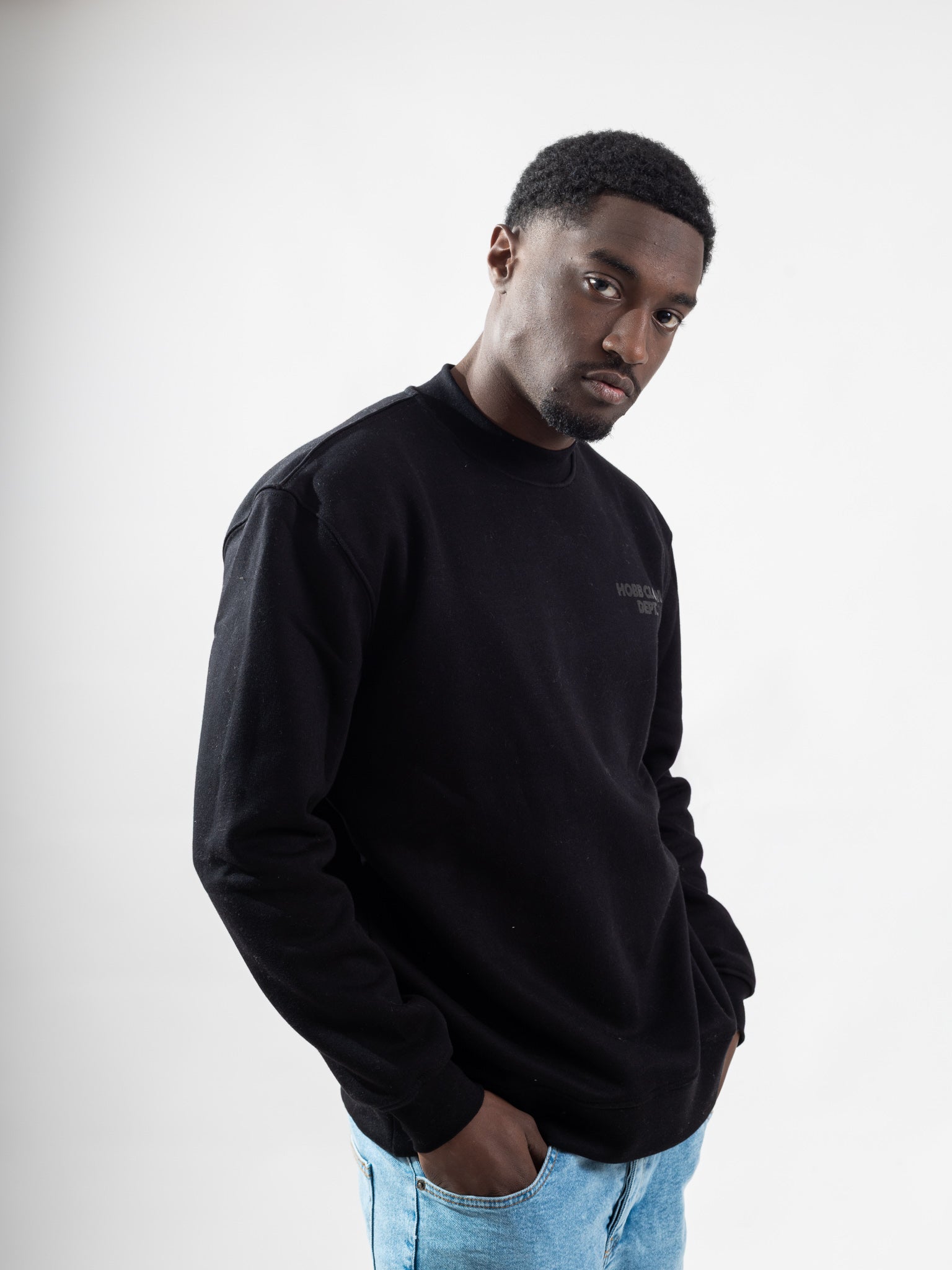 Black Oversized Crewneck