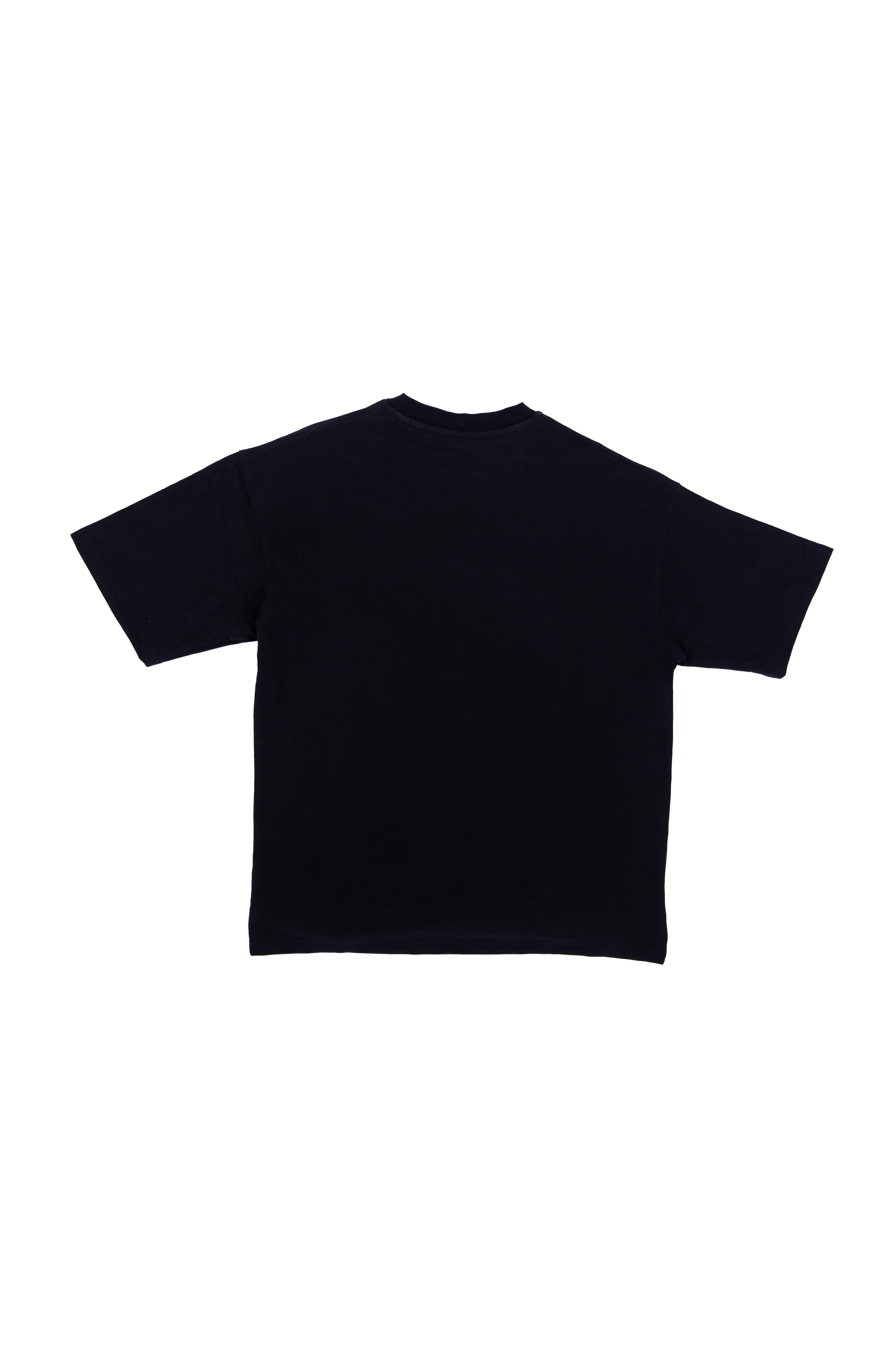 Black Cropped Oversized T-Shirt