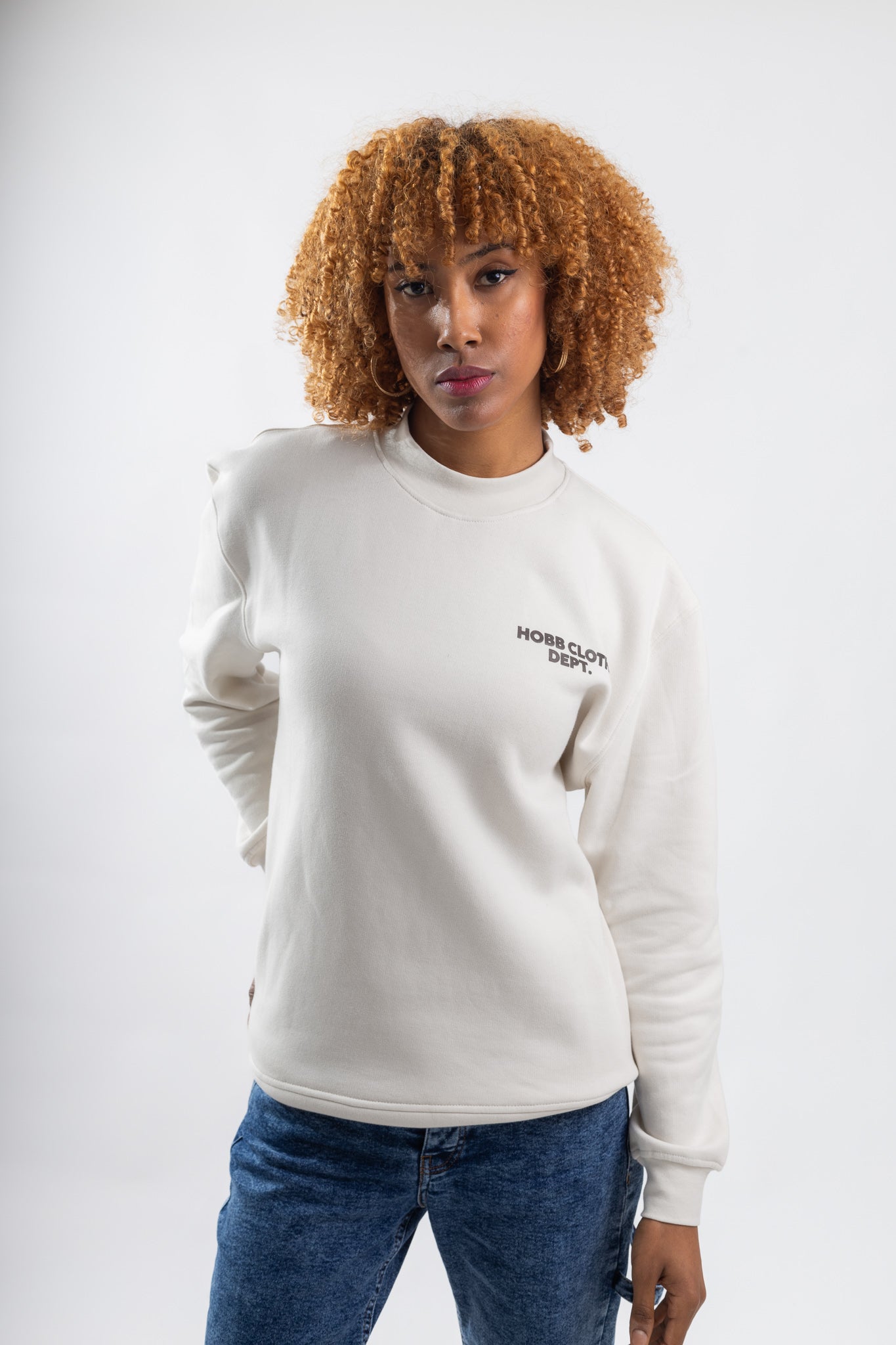 Cream & Chocolate Oversized Crewneck