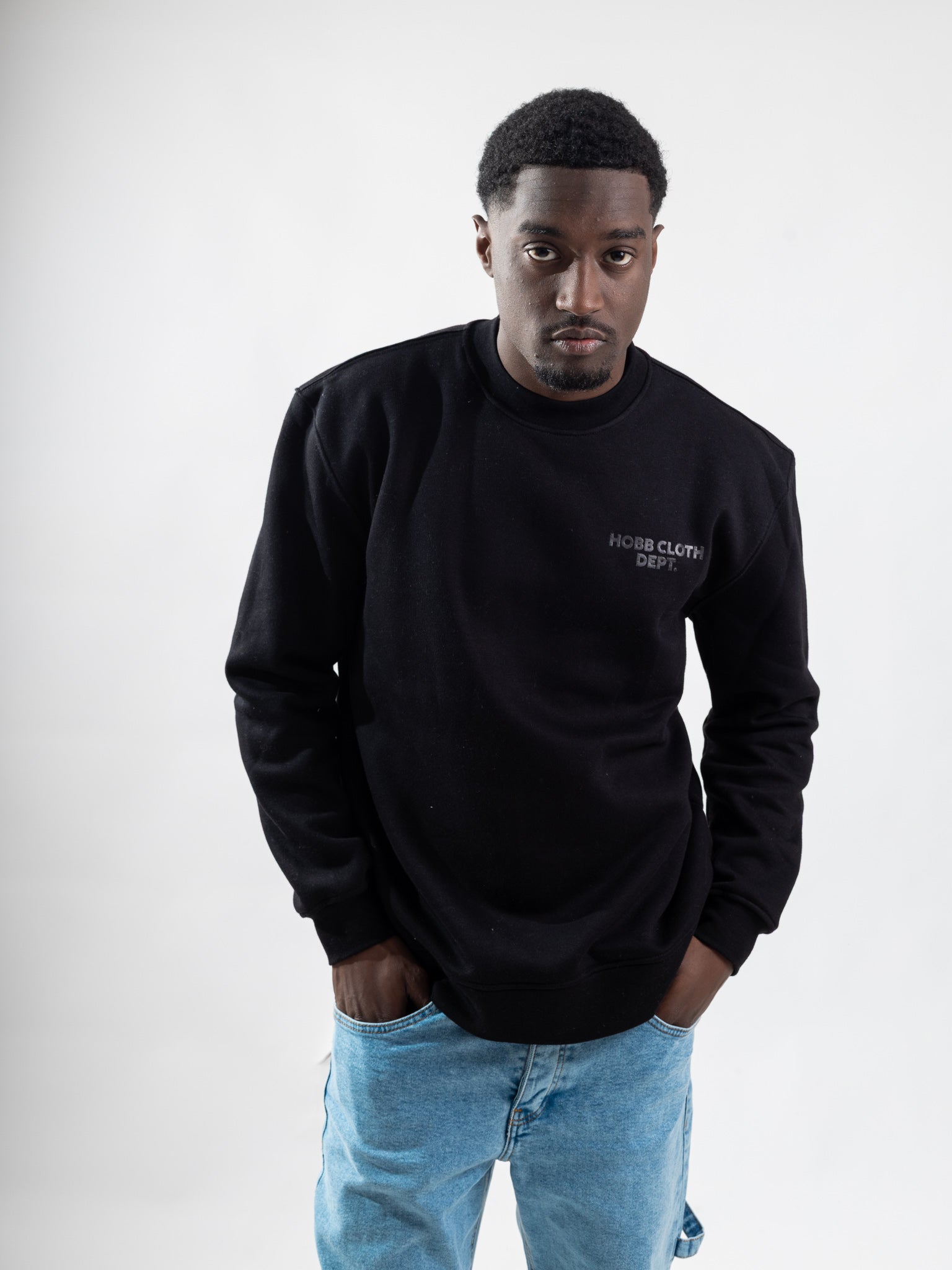 Black Oversized Crewneck